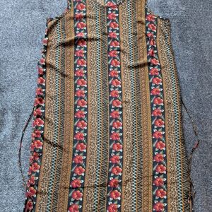 Penningtons Floral Striped Maxi Dress - Red and Brown